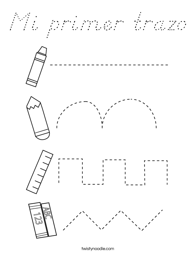 Mi primer trazo Coloring Page