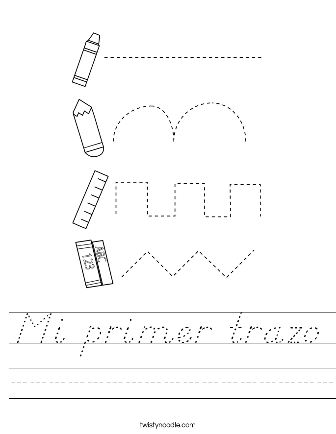 Mi primer trazo Worksheet