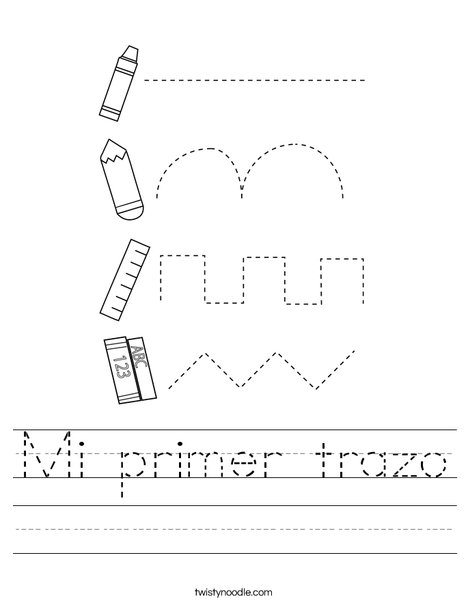 First Day of School Tracing Worksheet
