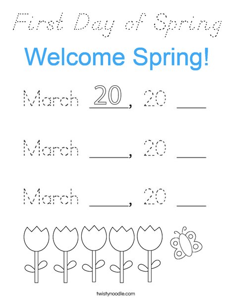 Today is March 20, 2020 Coloring Page