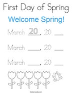 First Day of Spring Coloring Page