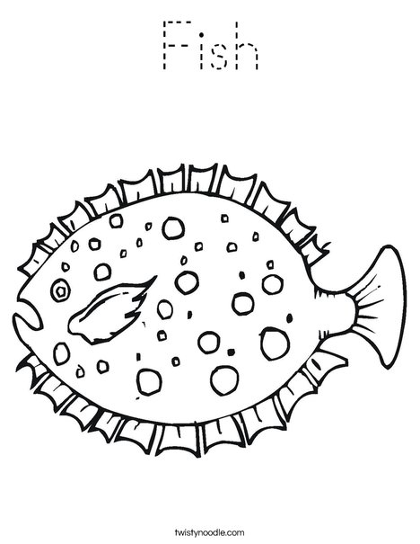 Puffer Fish Coloring Page