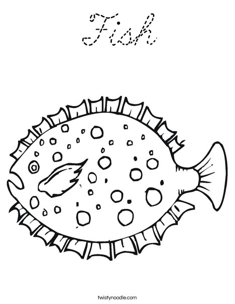 Puffer Fish Coloring Page