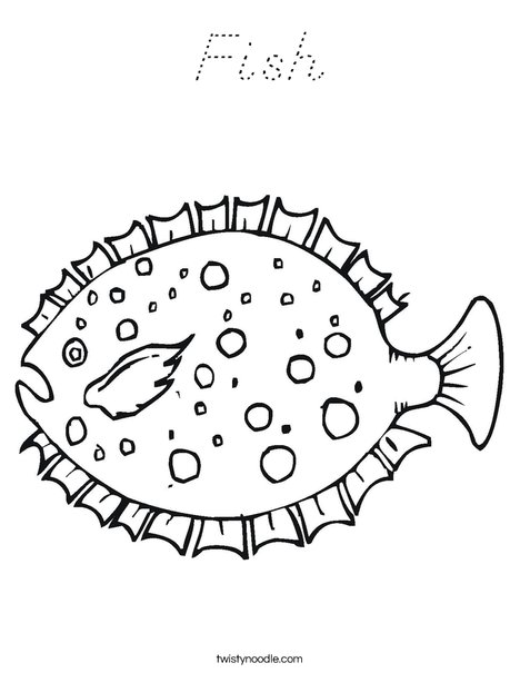 Puffer Fish Coloring Page