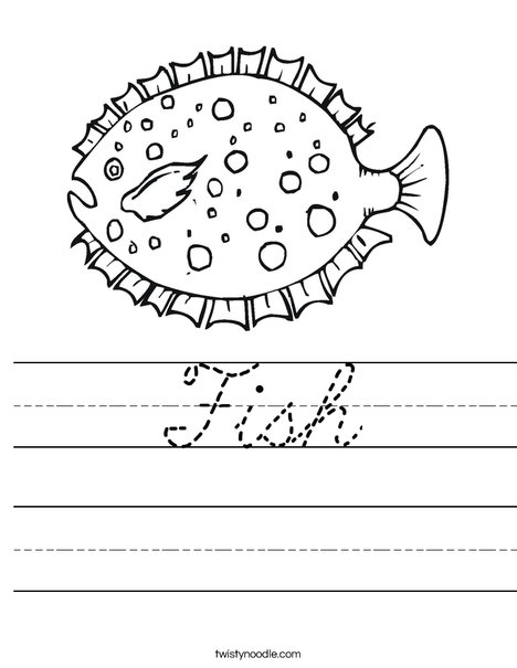 Puffer Fish Worksheet