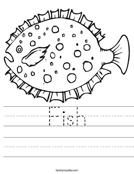 Puffer Fish Worksheet