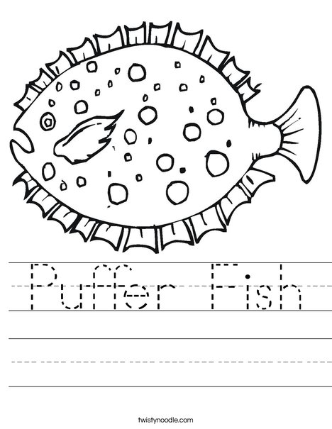 Puffer Fish Worksheet