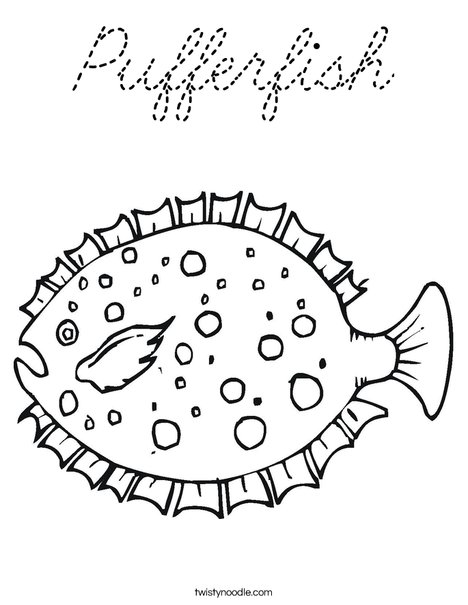 Puffer Fish Coloring Page