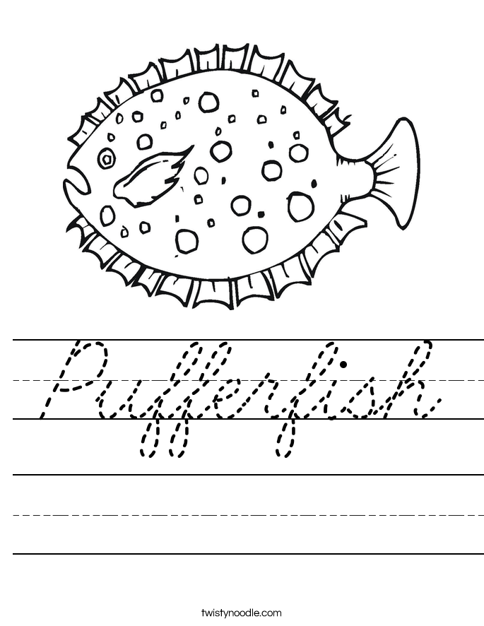 Pufferfish Worksheet