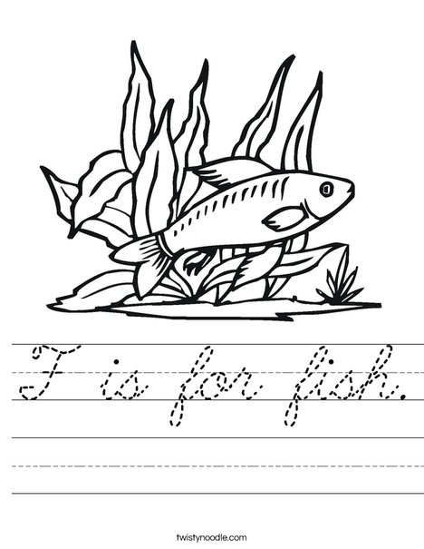 Fish in Seaweed Worksheet