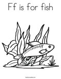 Ff is for fish Coloring Page