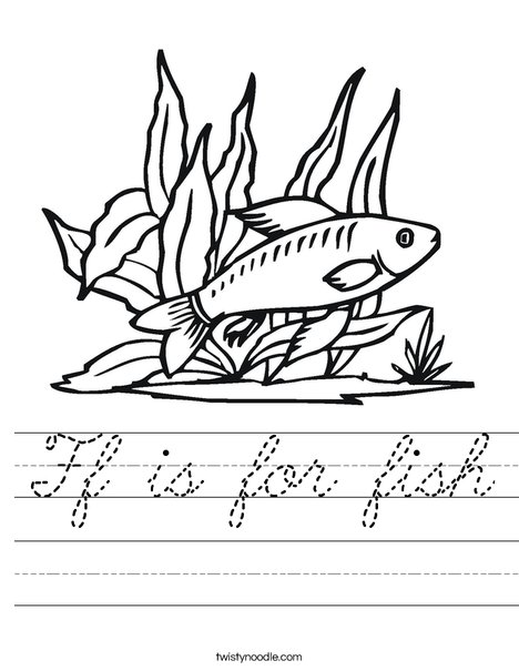 Fish in Seaweed Worksheet