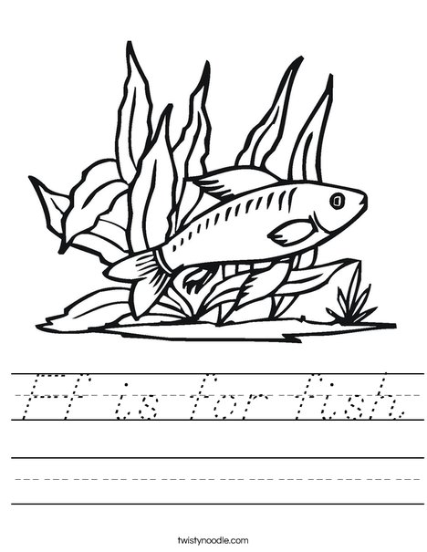 Fish in Seaweed Worksheet