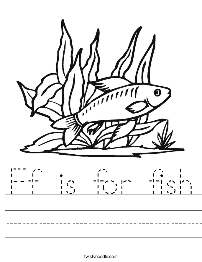 Ff is for fish Worksheet