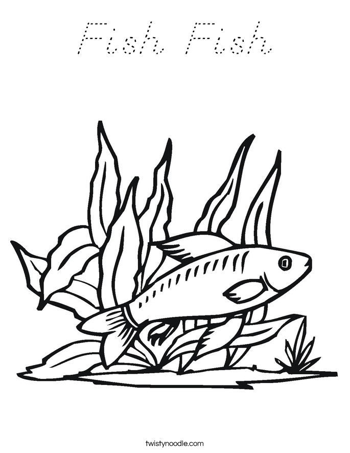 Fish Fish Coloring Page