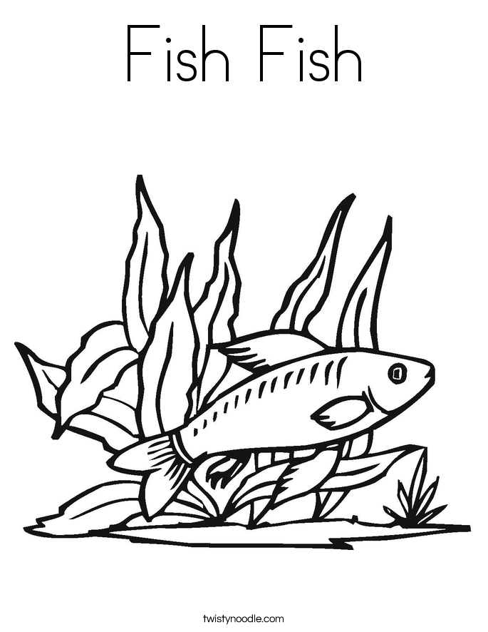 Fish Fish Coloring Page