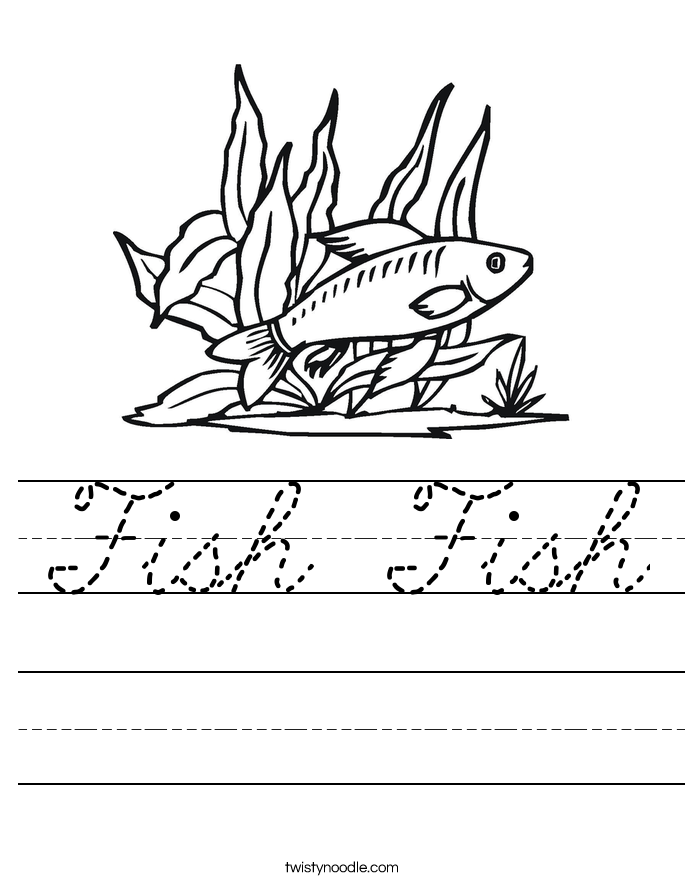 Fish Fish Worksheet