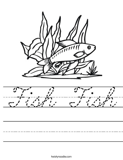 Fish in Seaweed Worksheet