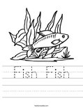 Fish Fish Worksheet