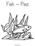 Fish - Pez Coloring Page