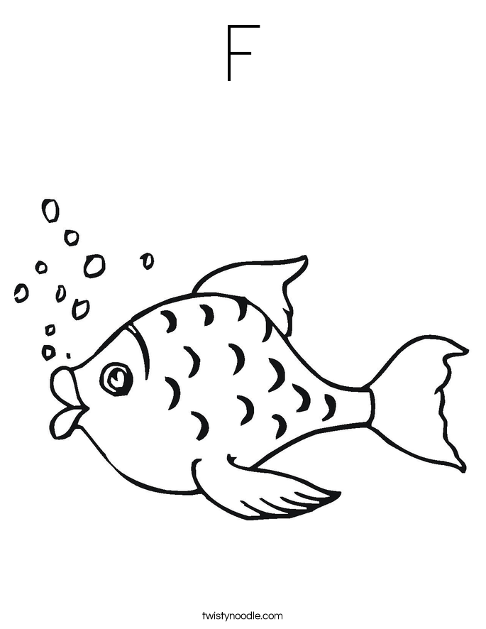 F Coloring Page
