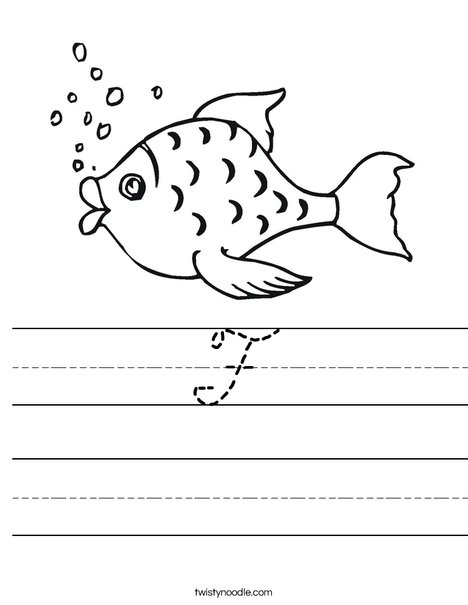Fish with Bubbles Worksheet