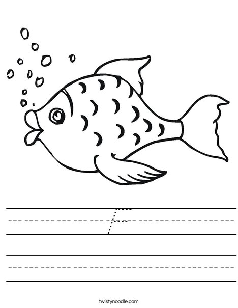 Fish with Bubbles Worksheet