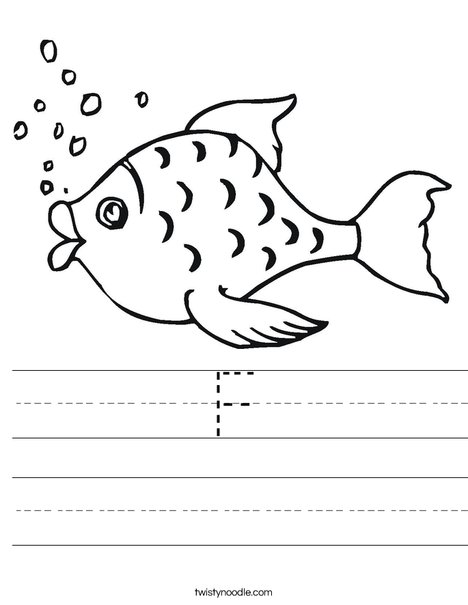 Fish with Bubbles Worksheet