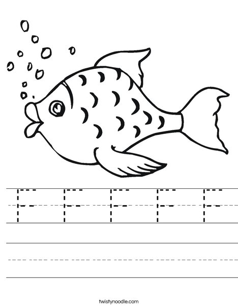 Fish with Bubbles Worksheet