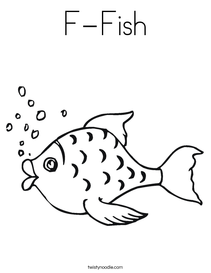 F-Fish Coloring Page