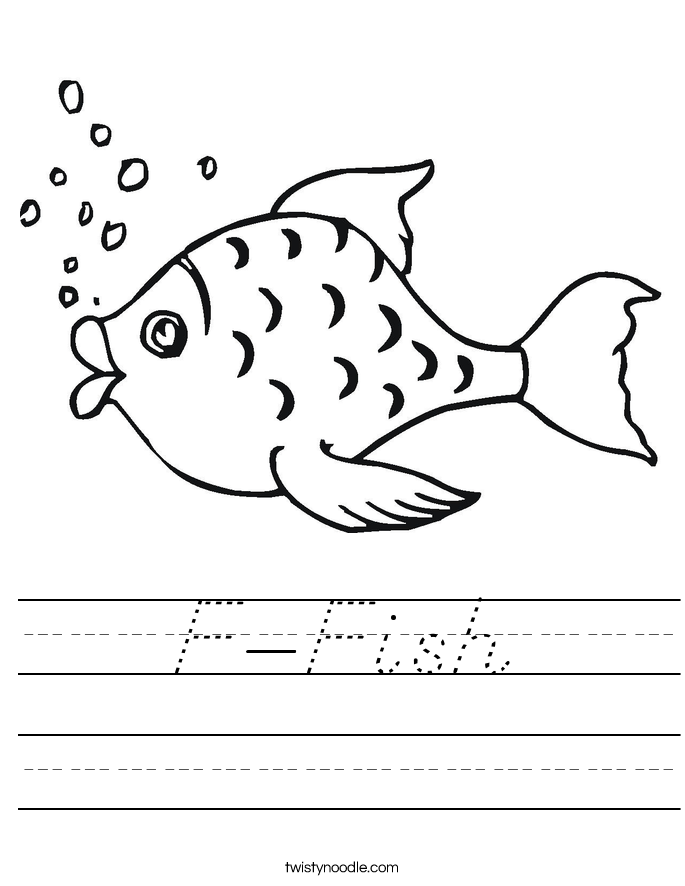 F-Fish Worksheet