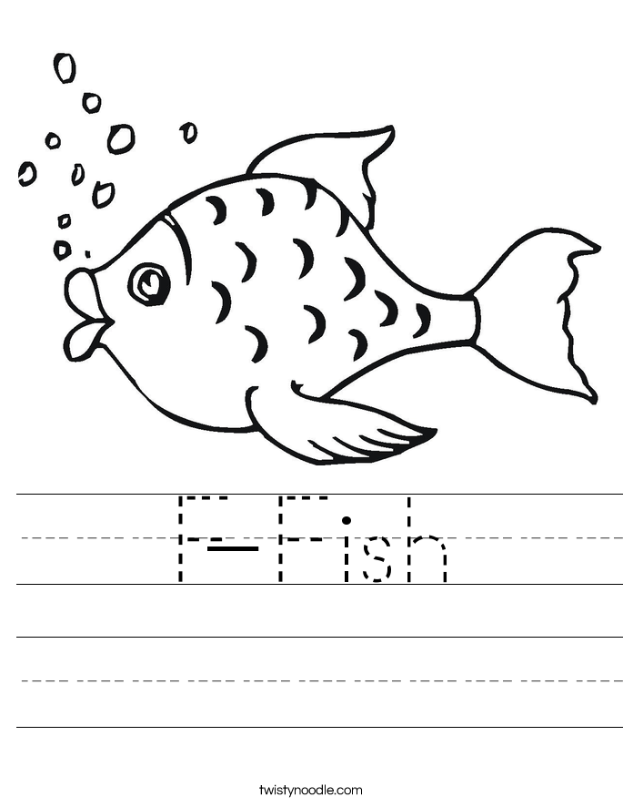 F-Fish Worksheet