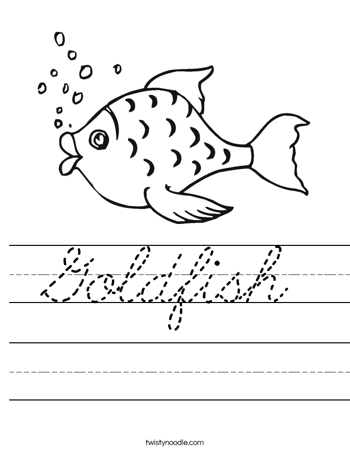 Goldfish Worksheet