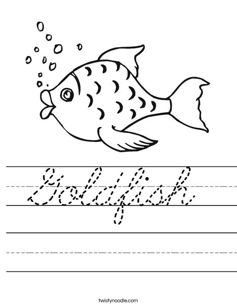 Fish with Bubbles Worksheet