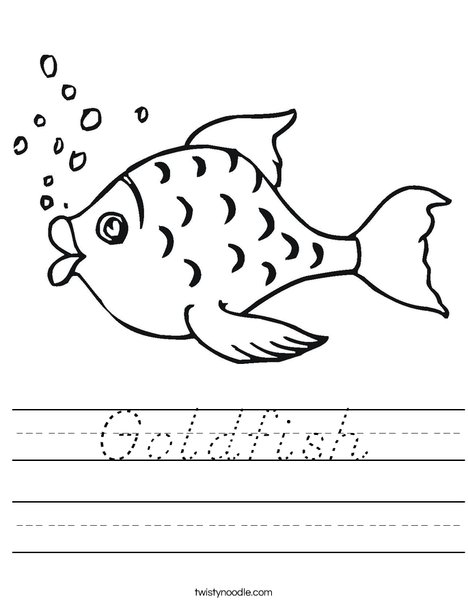 Fish with Bubbles Worksheet