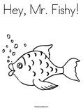 Hey, Mr. Fishy! Coloring Page