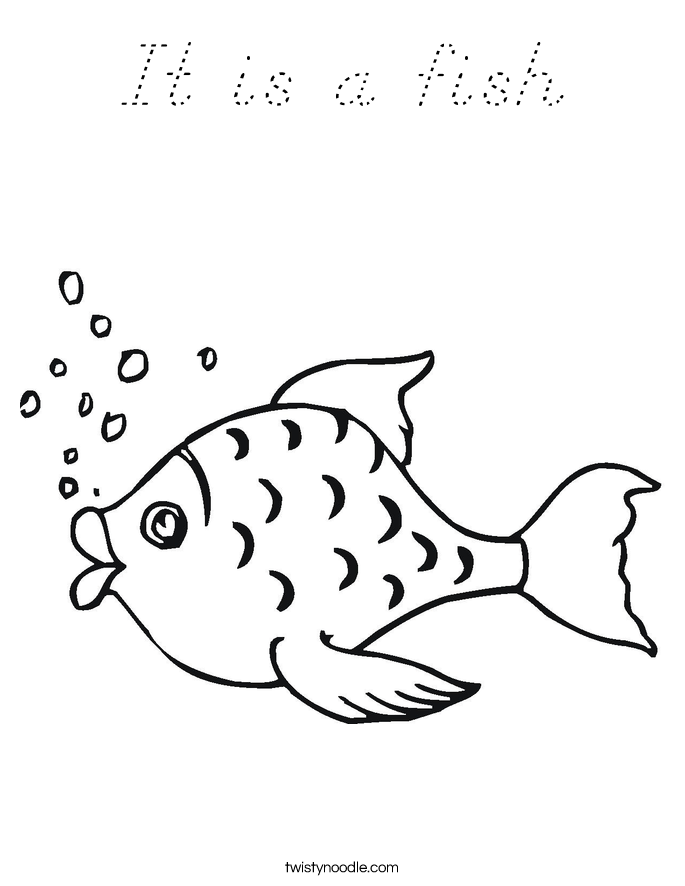 It is a fish Coloring Page