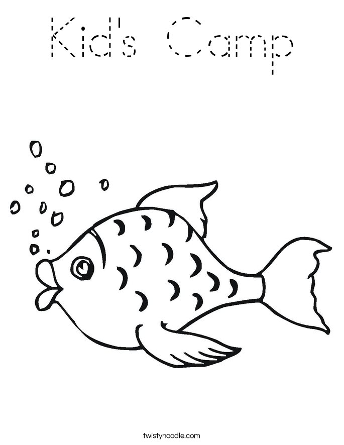 Kid's Camp Coloring Page
