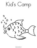 Kid's CampColoring Page