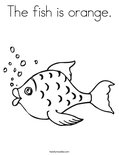 The fish is orange. Coloring Page