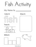 Fish Activity Coloring Page
