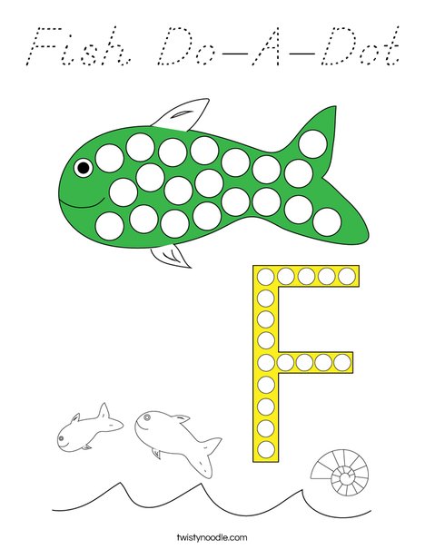 Fish Do-A-Dot Coloring Page