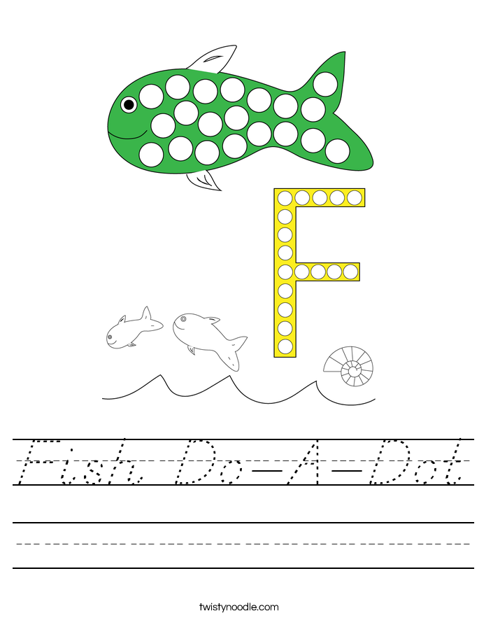 Fish Do-A-Dot Worksheet