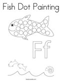 Fish Dot Painting Coloring Page