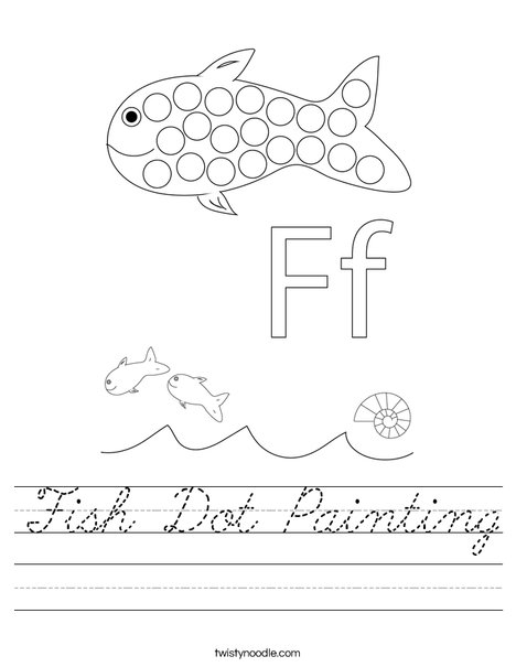 Fish Dot Painting Worksheet