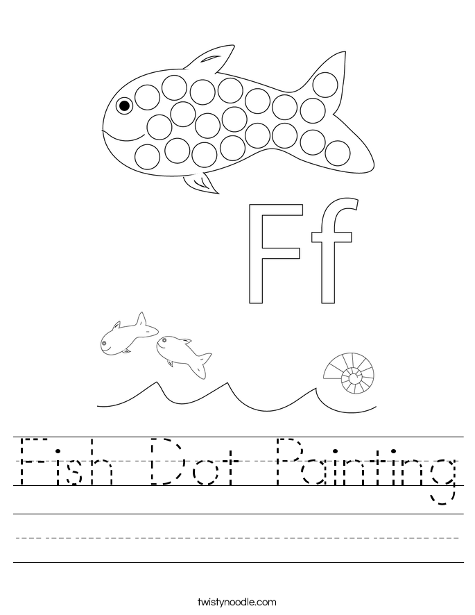 Fish Dot Painting Worksheet