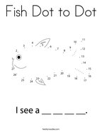 Fish Dot to Dot Coloring Page