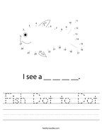 Fish Dot to Dot Handwriting Sheet