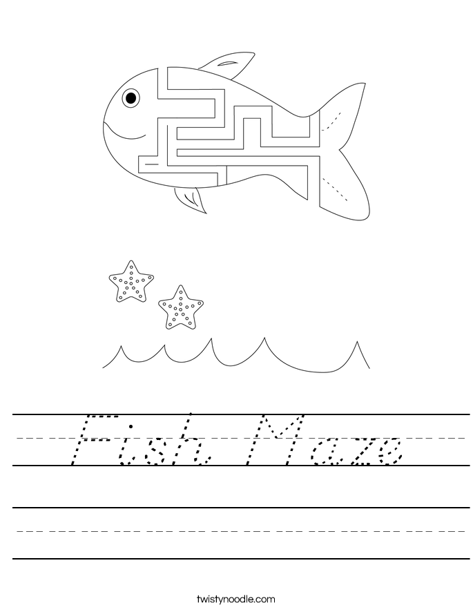 Fish Maze Worksheet