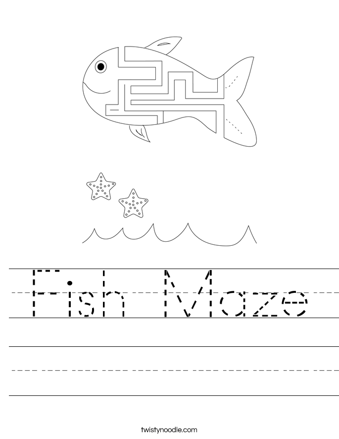 Fish Maze Worksheet